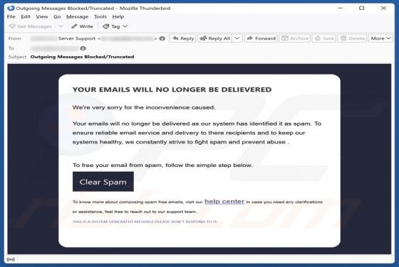 Your Emails Will No Longer Be Delivered Email Betrug