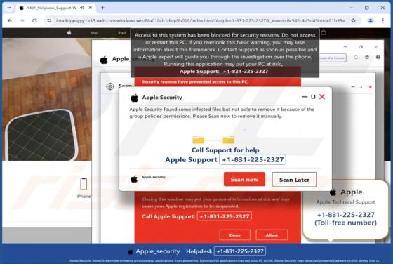 Apple Security Found Some Infected Files POP-UP Betrug (Mac)