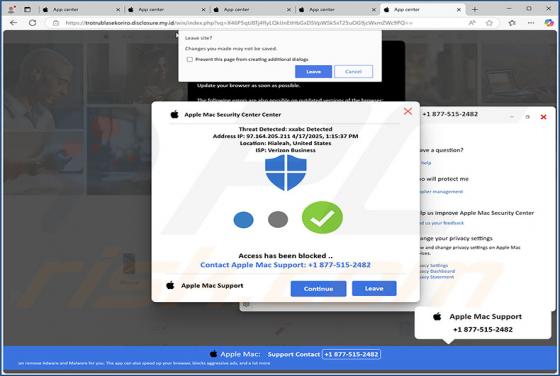 Apple Mac Security Center POP-UP Betrug