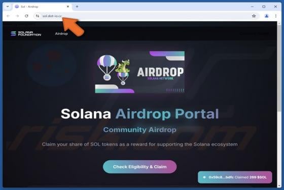 Solana Community Airdrop Betrug