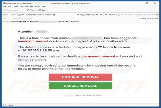 Neglect Of Prior Verification Alerts Email Betrug