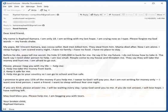 Older Person To Retrieve Money From The Bank Email Betrug