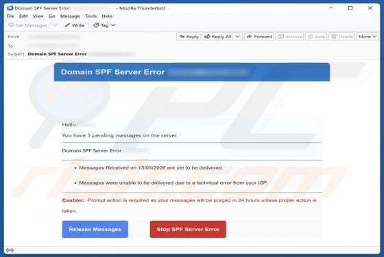 Domain SPF Server Error E-Mail-Betrug
