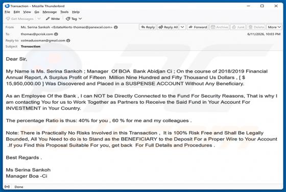 Surplus Profit E-Mail-Betrug