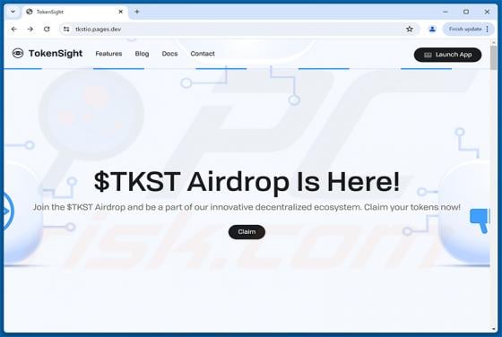 TokenSight ($TKST) Airdrop Betrug