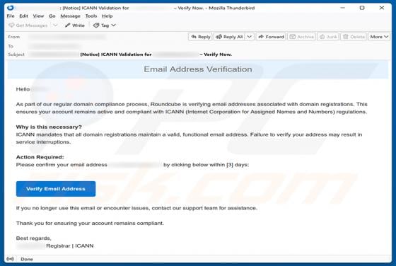 Roundcube Domain Registration Email Verification Betrug