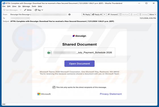 DocuSign - Shared Document E-Mail-Virus