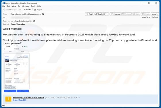 Trip.com Booking Confirmation E-Mail-Virus