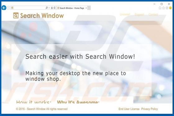 Search Window Werbung