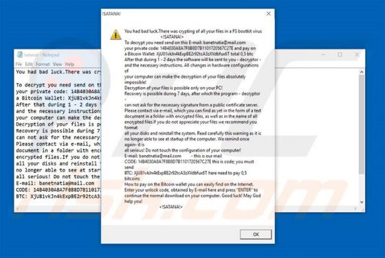 SATANA Erpressersoftware