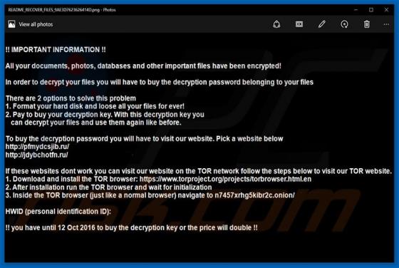 Hades Locker Erpressersoftware