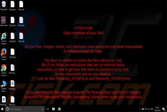 Sage Erpressersoftware