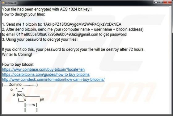 Domino Erpressersoftware