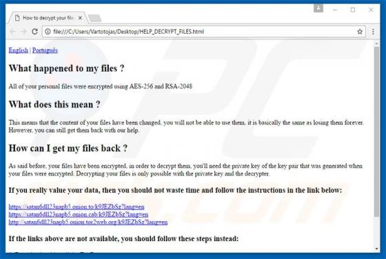 Satan Erpressersoftware