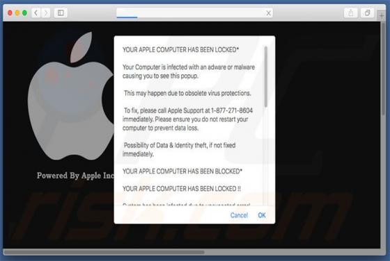 YOUR APPLE COMPUTER HAS BEEN LOCKED Schwindel (Mac)