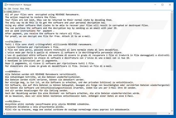 Revenge Erpressersoftware