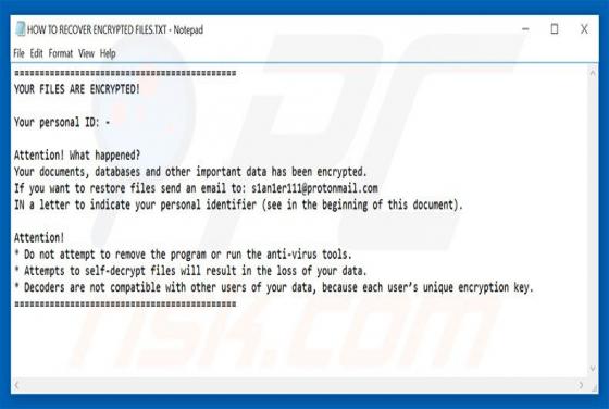 Amnesia Erpressersoftware