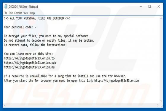 UIWIX Erpressersoftware
