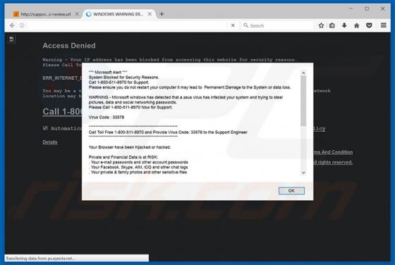 Microsoft Alert Schwindel