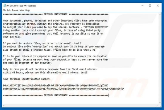GRYPHON Erpressersoftware