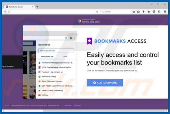 Bookmarks Access Werbefinanzierte Software