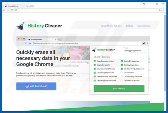 History Cleaner Werbefinanzierte Software