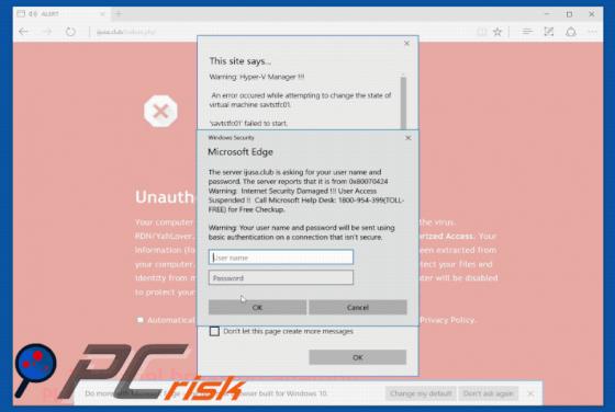 Unauthorized Access Detected ! Schwindel