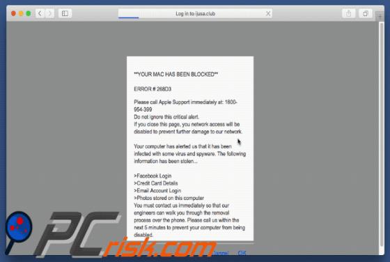 YOUR MAC HAS BEEN BLOCKED Schwindel (Mac)