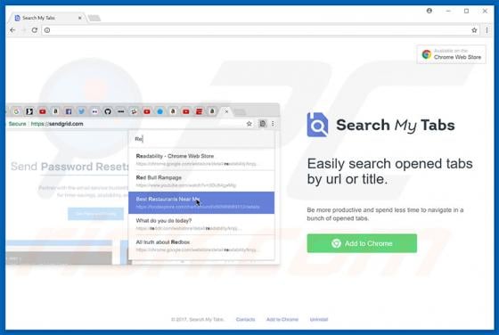 Search My Tabs Werbefinanzierte Software