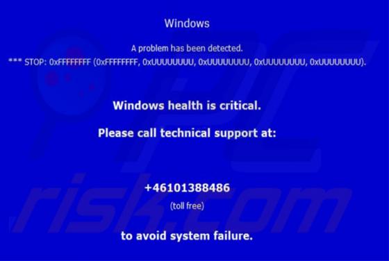 Windows Health Is Critical Schwindel