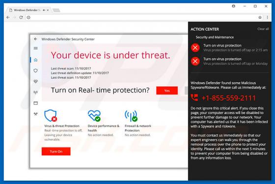 ACTION CENTER Schwindel