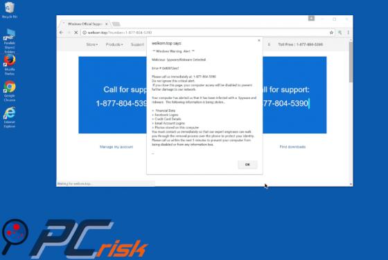 Windows Warning Alert Schwindel