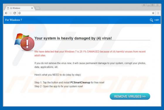 Your System Is Heavily Damaged By (4) Virus Schwindel