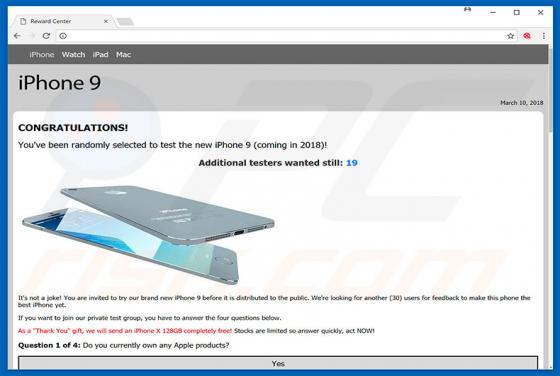 You've Been Selected To Test iPhone 9 Schwindel