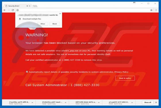 Browser Blocked Based On Your Security Preferences Schwindel