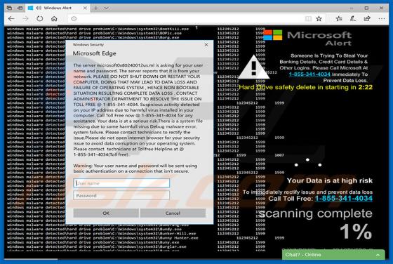 Windows Malware Detected POP-UP Betrug