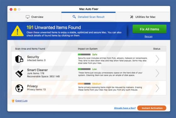 Mac Auto Fixer Unerwünschte Anwendung (Mac)