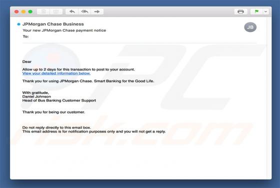 JPMorgan Chase E-Mail Virus