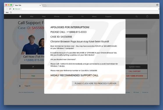 Apologies For Interruption! POP-UP Betrug (Mac)