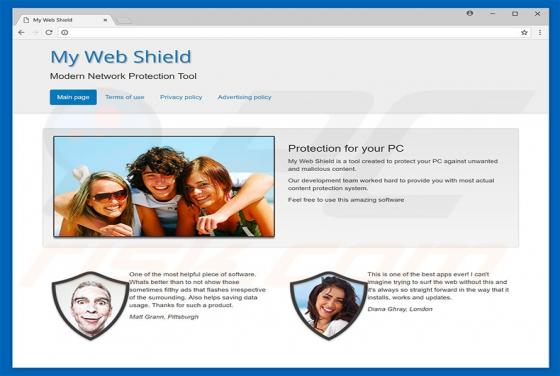 Werbung von My Web Shield