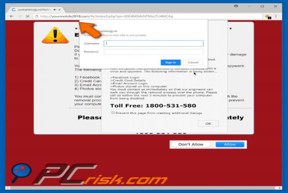Yourmobile2018.com POP-UP Weiterleitung