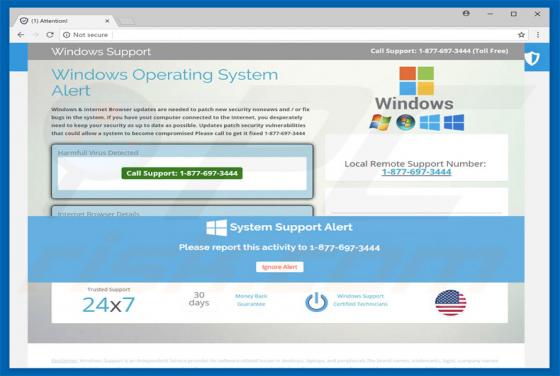 Windows Operating System Alert POP-UP Betrug