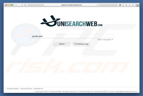 Unisearchweb.com Weiterleitung (Mac)