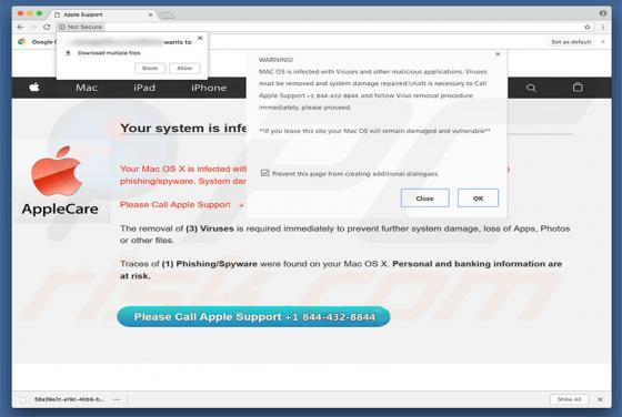 AppleCare Tech Support POP-UP Betrug (Mac)