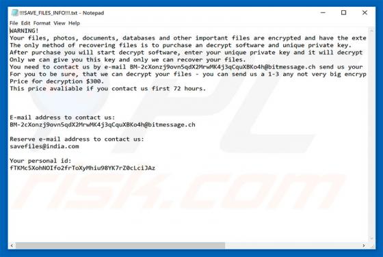 SAVEfiles Erpressersoftware