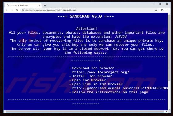 GANDCRAB V5.0 Erpressersoftware