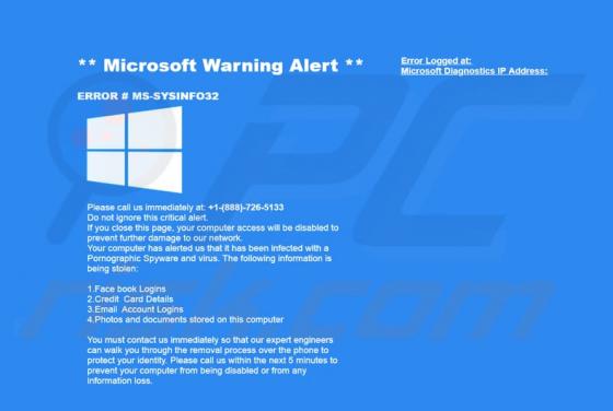 MS-SYSINFO32 POP-UP Betrug