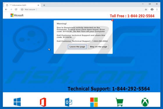 Error Code :S112276 POP-UP Betrug
