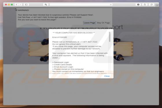 Error FXX000 POP-UP Betrug (Mac)