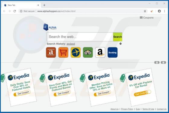 Alphashoppers.co Weiterleitung
